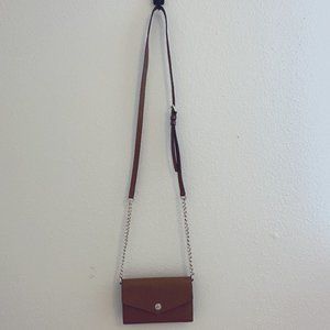 Michael Kors Leather Envelope Crossbody Bag | Brown Leather